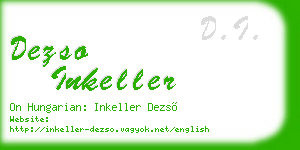 dezso inkeller business card