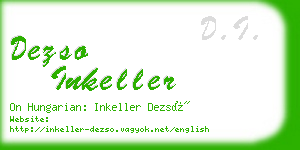 dezso inkeller business card